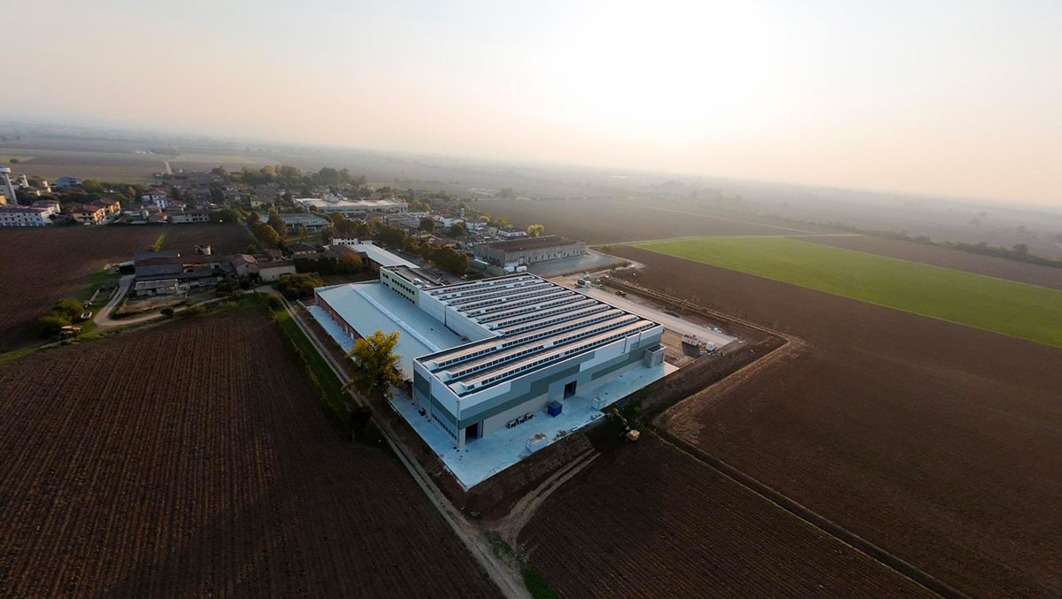 Nuovo stabilimento Telema visto da drone